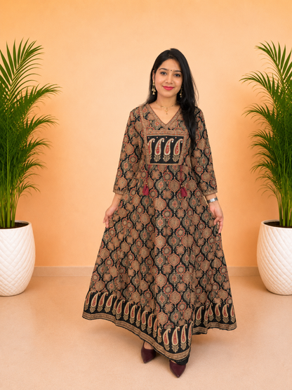 Royal Ajrakh Cotton Anarkali