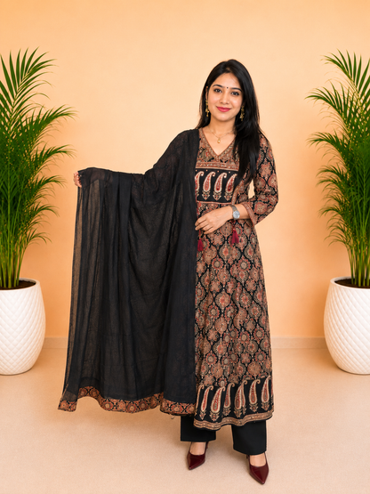 Royal Ajrakh Cotton Anarkali