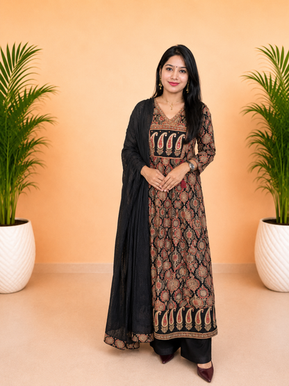 Royal Ajrakh Cotton Anarkali