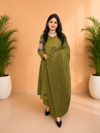 Mehendi Grace Angrakha Suit Set