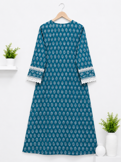 Beautiful Printed Straight Cut Suit Set